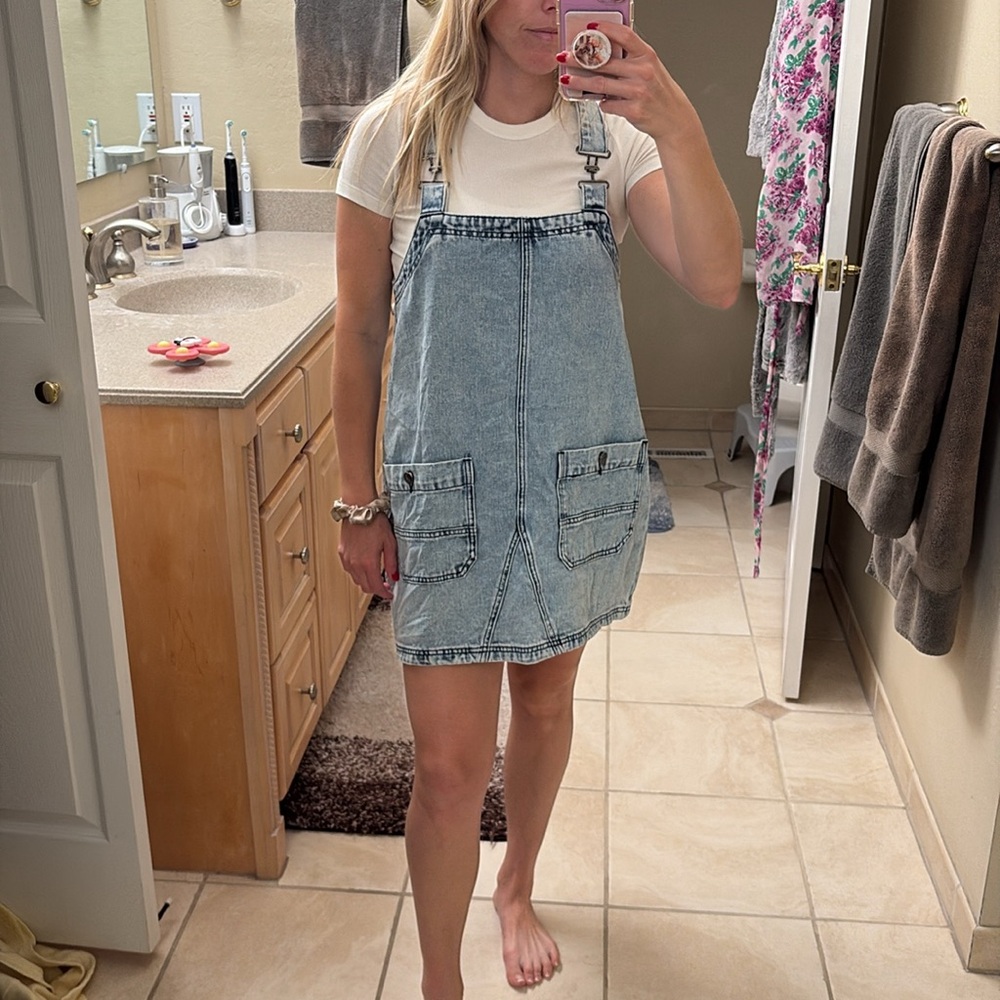 Womens Denim Overall Dress